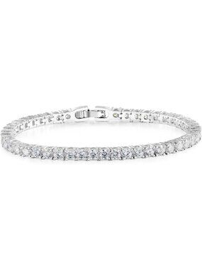 Classic 3MM Cubic Zirconia Tennis Bracelet for Small Wrist 6-7.5 inches - Unisex